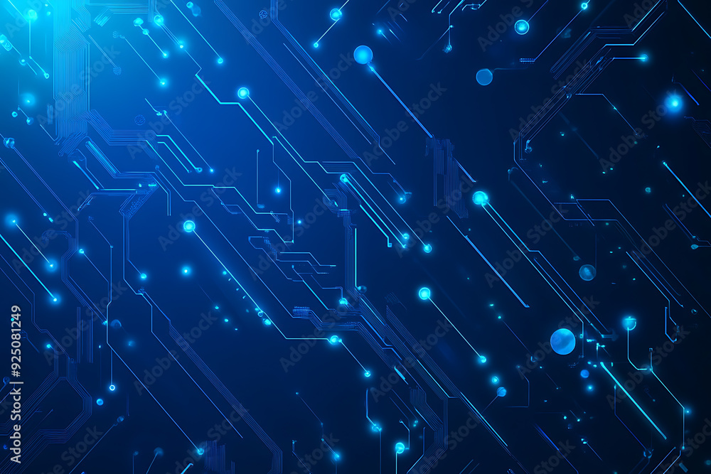 Futuristic vector illustration of a blue circuit board with intricate digital tech elements, perfect for advanced technology backgrounds. Futuristic vector illustration of a blue circuit board with intricate digital tech elements, perfect for advanced technology backgrounds.