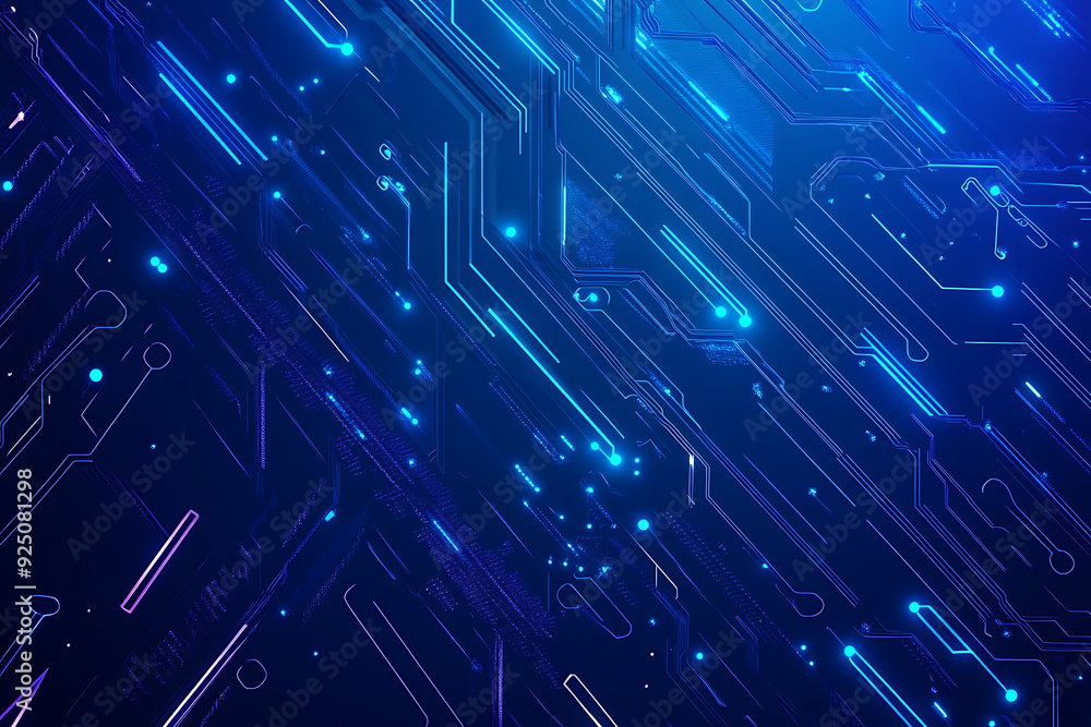 Futuristic vector illustration of a blue circuit board with intricate digital tech elements, perfect for advanced technology backgrounds. Futuristic vector illustration of a blue circuit board with intricate digital tech elements, perfect for advanced technology backgrounds.