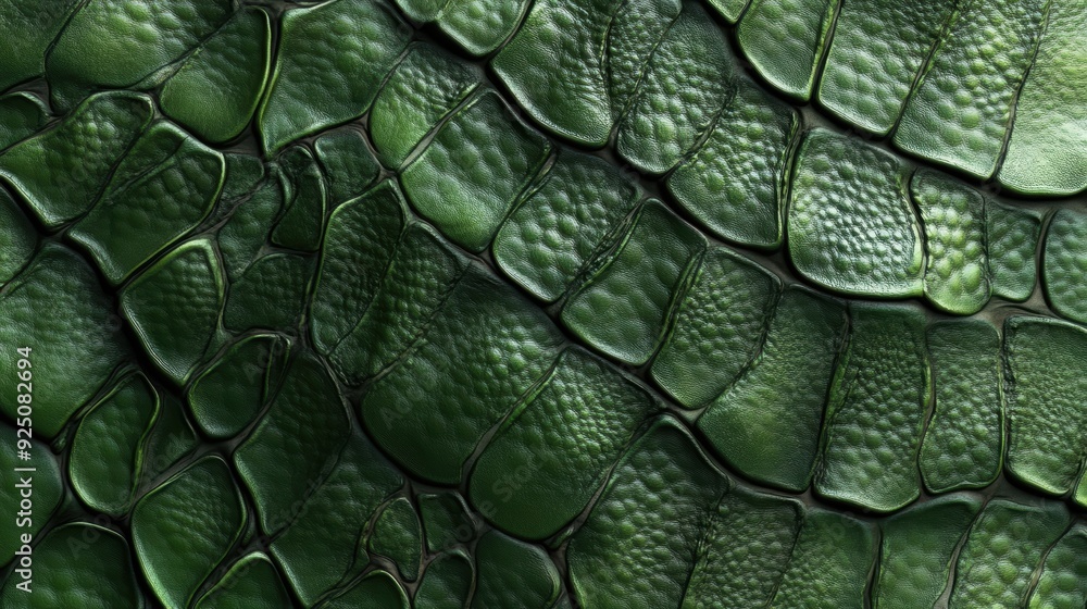 Fototapeta premium A close up of a green leafy leaf with a pattern of green and brown