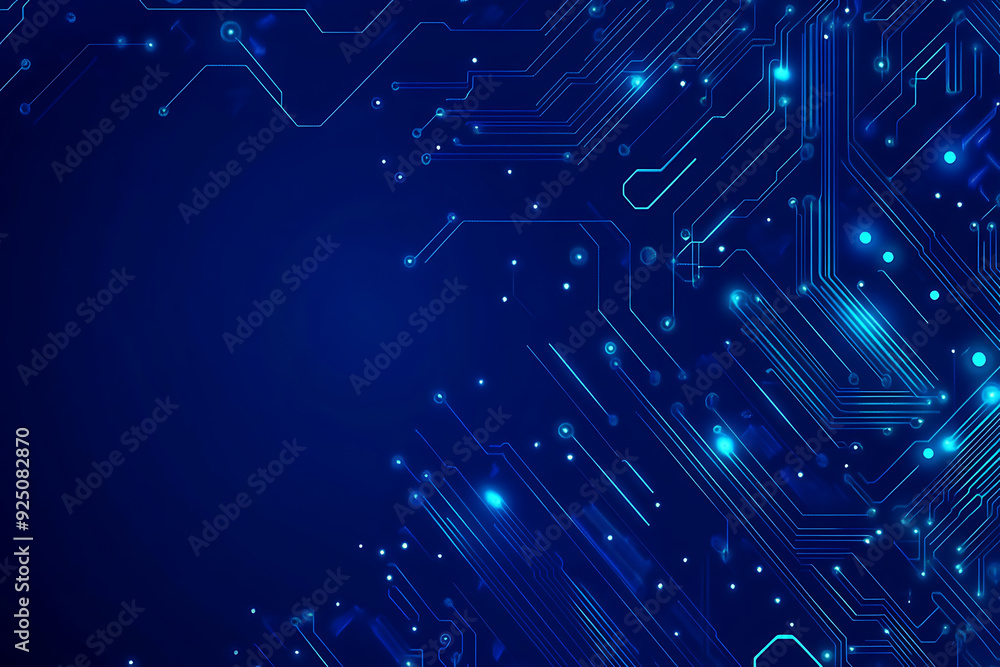 Futuristic vector illustration of a blue circuit board with intricate digital tech elements, perfect for advanced technology backgrounds. Futuristic vector illustration of a blue circuit board with intricate digital tech elements, perfect for advanced technology backgrounds.