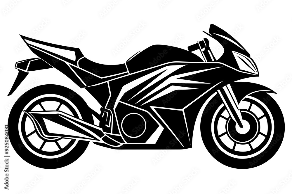 Futuristic motorcycle silhouette vector illustration Futuristic motorcycle silhouette vector illustration