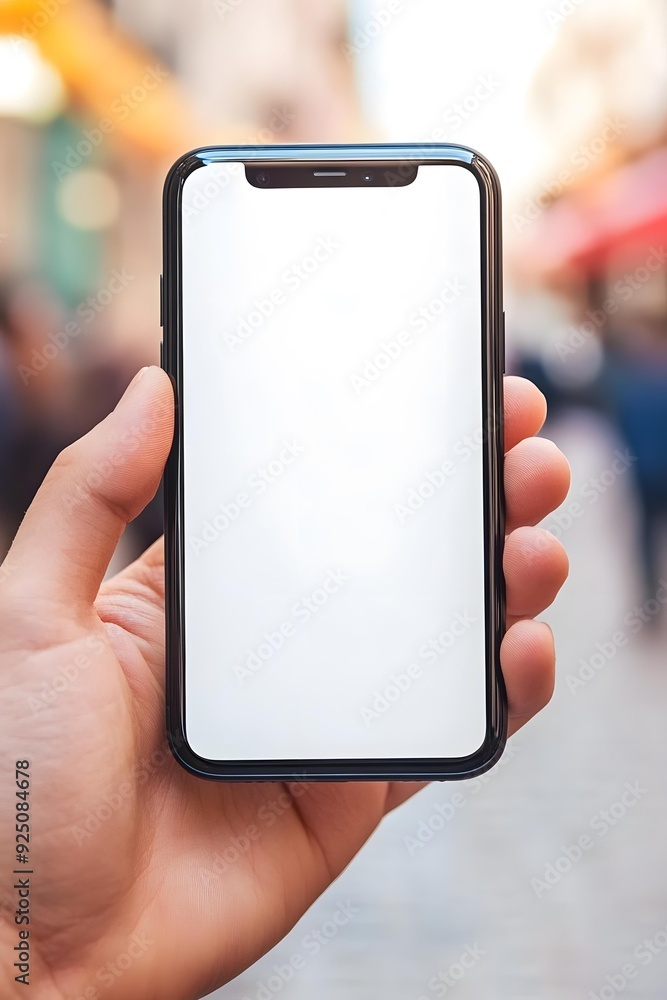 Hand Holding Smartphone With Blank Screen Hand Holding Smartphone With Blank Screen