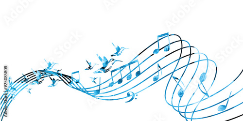 Music background with music notes vector illustration design. Artistic music festival poster, live concert events, party flyer, music notes signs and symbols	
