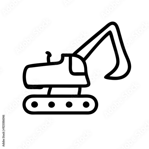 Excavator Icons for Construction and Machinery Themes