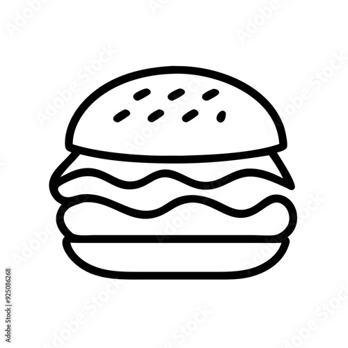 Hamburger icons symbolize delicious food and culinary delight. Perfect for themes related to cuisine, fast food, and dining experiences.