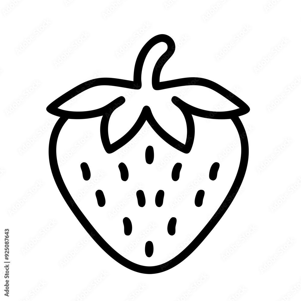 Strawberry Icon for Food and Culinary Themes Strawberry Icon for Food and Culinary Themes