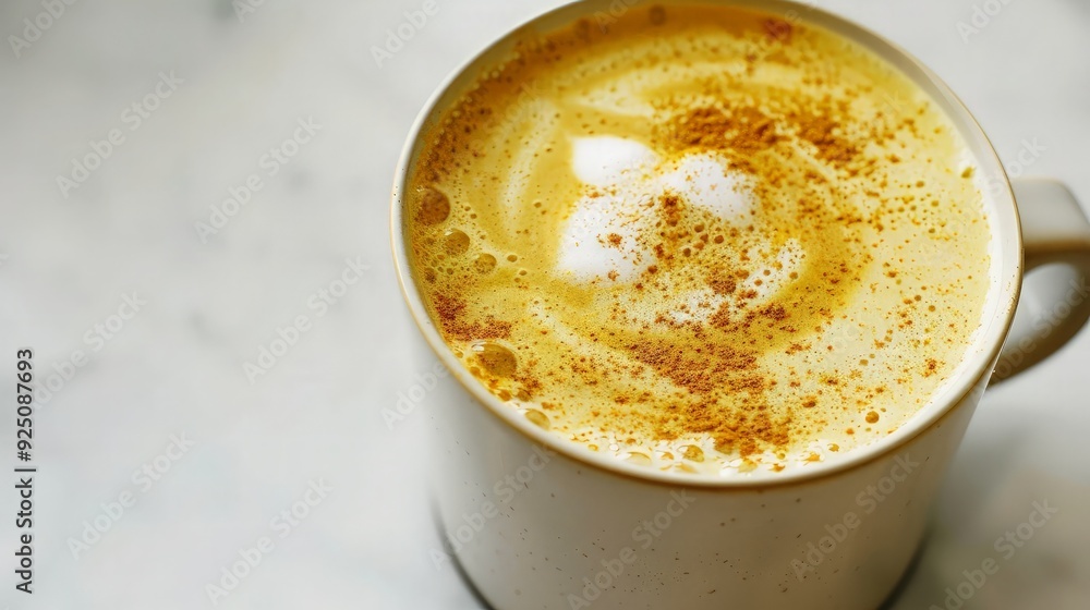 Golden Latte with a Sprinkle of Cinnamon