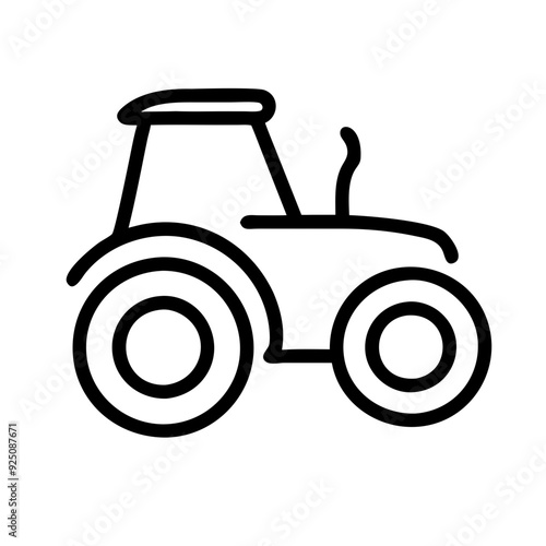 Tractor Icon for Agriculture and Farming Themes