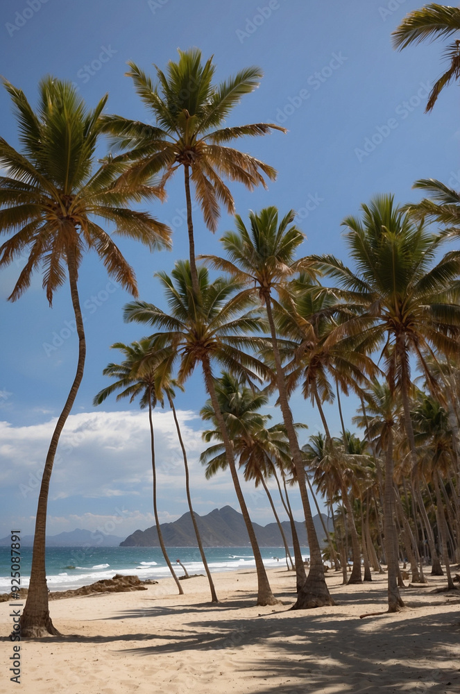 palm trees on the beach palm trees on the beach