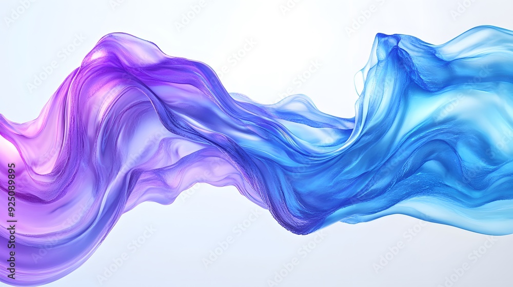 Abstract blue and purple liquid wave vector background, detailed illustration, high-resolution, 