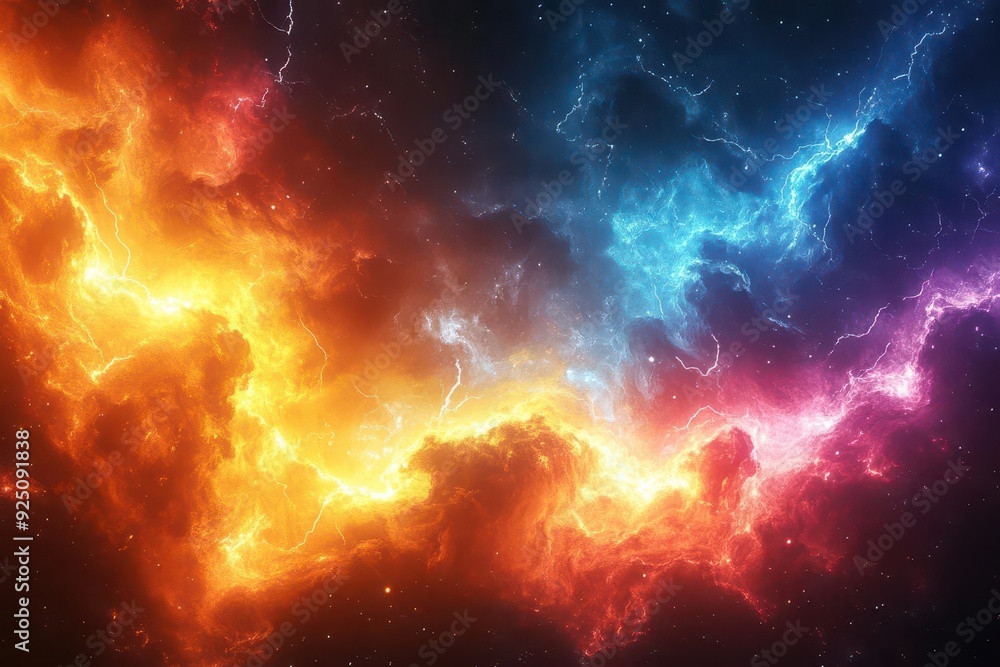 electrifying display of multicolored lightning strikes against night sky vivid neon hues creating otherworldly atmospheric phenomenon electrifying display of multicolored lightning strikes against night sky vivid neon hues creating otherworldly atmospheric phenomenon