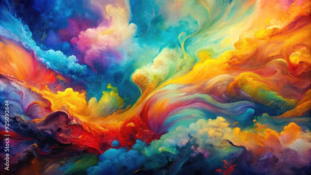 Fototapeta premium Abstract liquid painting background with vibrant colors and flowing textures, artistic, colorful, vibrant, flowing