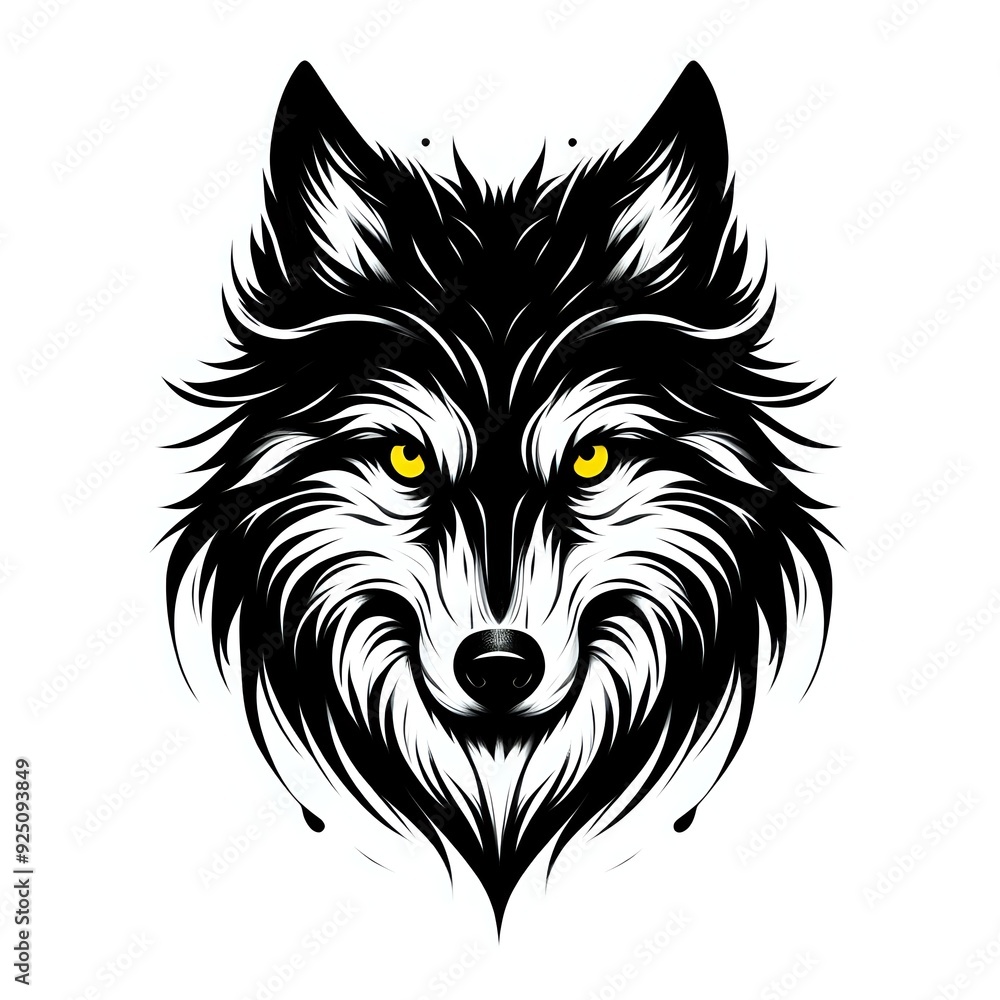 Fototapeta premium wolf head icon