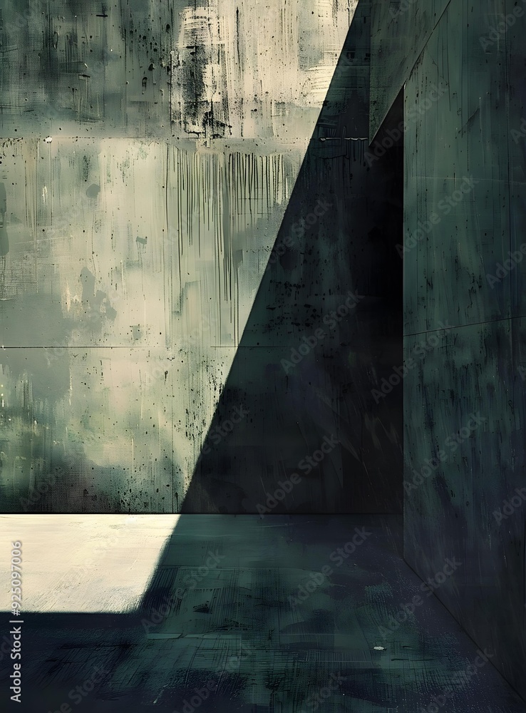 Concrete Corner with Light and Shadow Concrete Corner with Light and Shadow
