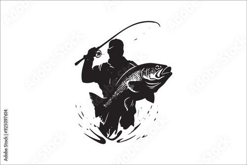 Beautiful Fishing Silhouette Vectors