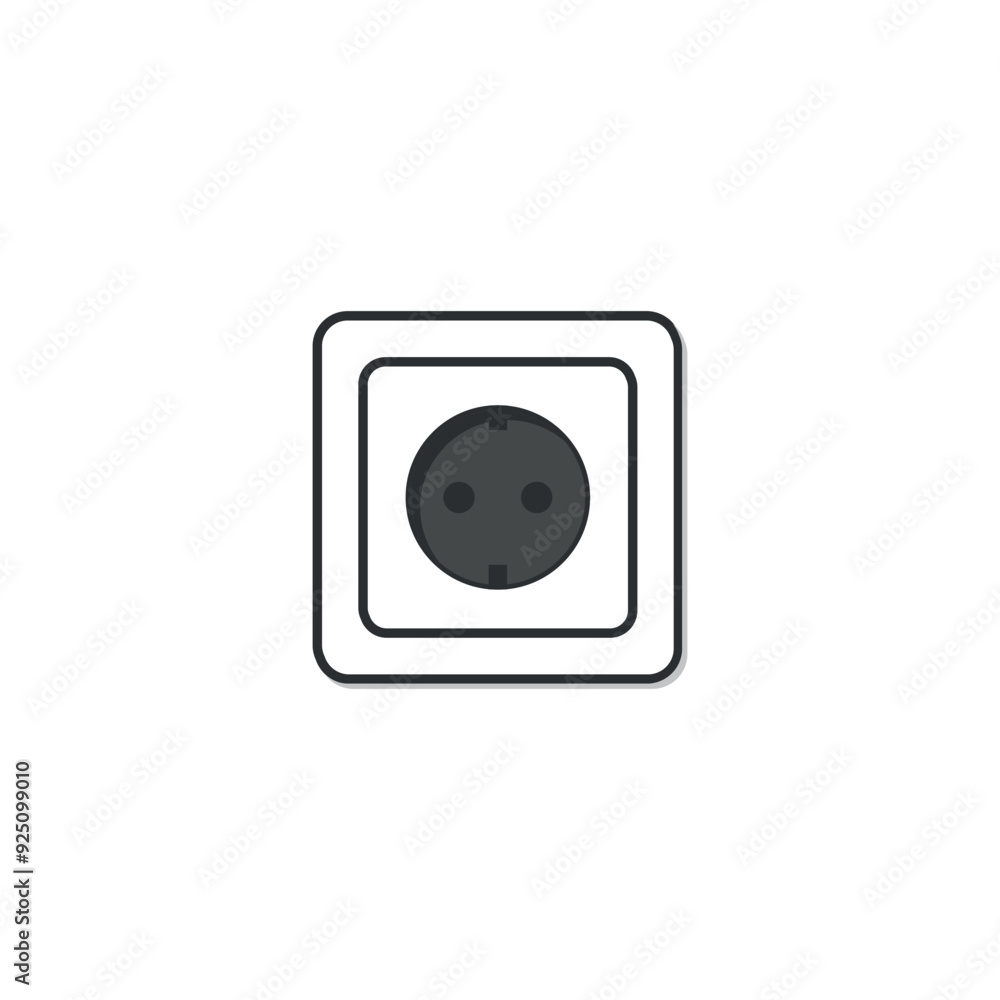 vector illustration of the outline design of an electrical socket. vector illustration of the outline design of an electrical socket.