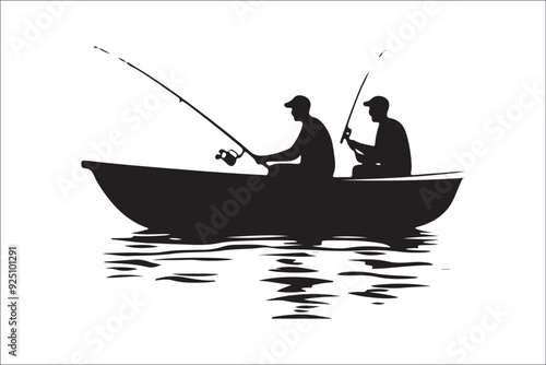 Beautiful Fishing Silhouette Vectors