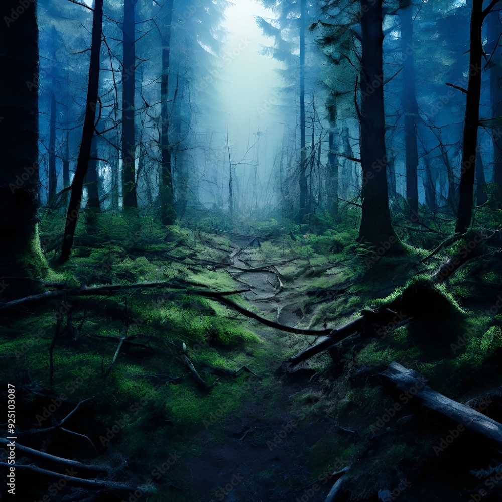 realistic-forest-regrowing-from-a-disaster-no-human-trail-wide-perspective-neo-blue-and-gree-light realistic-forest-regrowing-from-a-disaster-no-human-trail-wide-perspective-neo-blue-and-gree-light