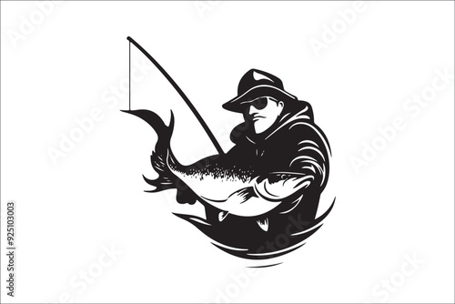 Beautiful Fishing Silhouette Vectors