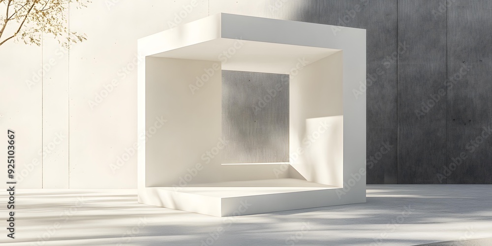 Fototapeta premium Minimalist Abstract White Architecture Structure