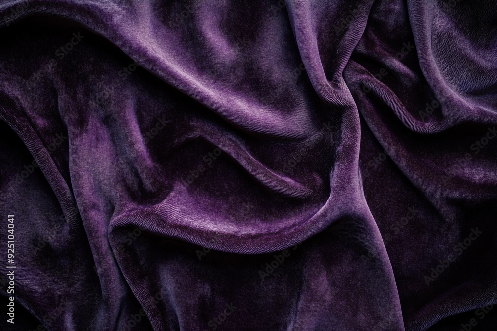 Fototapeta premium Textured fabric background with rich, plush surface in deep purple tones suitable for design applications