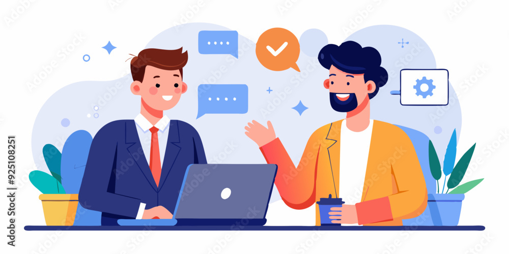 Business negotiations. Two businessmen are discussing a deal or a startup. Business partners conversation
Business negotiations. Two businessmen are discussing a deal or a startup. Business partners conversation