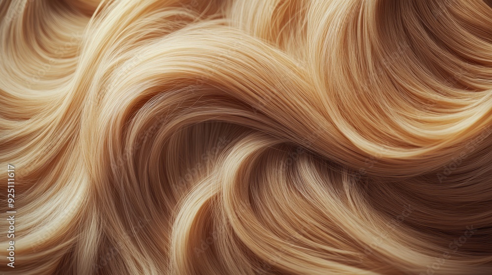 A woman's long, curly blonde hair A woman's long, curly blonde hair