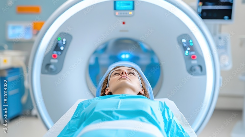 A patient undergoing a CT scan in a modern medical facility, showcasing advanced technology and healthcare. A patient undergoing a CT scan in a modern medical facility, showcasing advanced technology and healthcare.