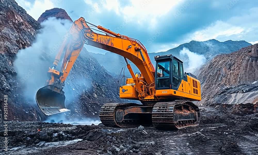Excavator working Excavator working