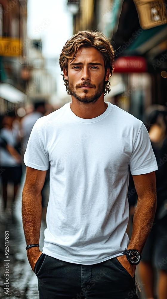 Fototapeta premium White t-shirt mockup | Mockup