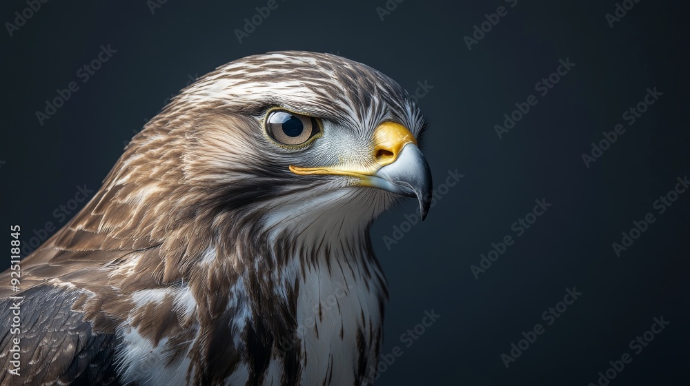Obraz premium Close-up Photography of Buzzard Face