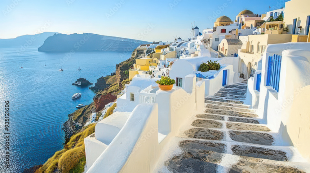 Obraz premium Communication technology in Greece: Advancements in mobile communication and internet access,