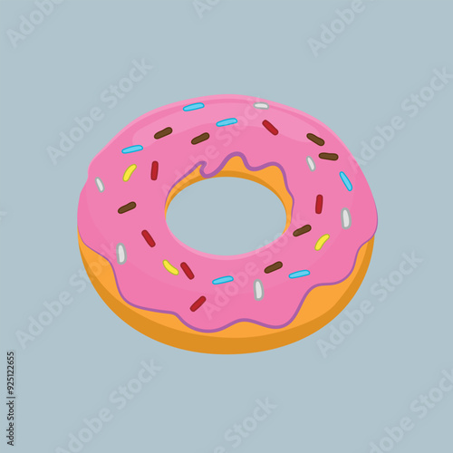 Pink Donut Illustration