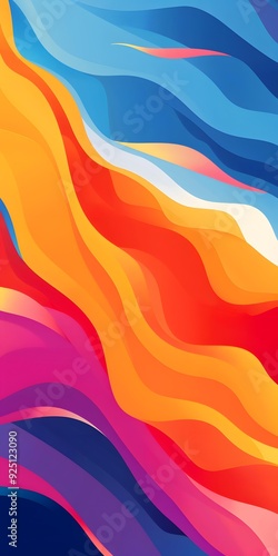 Abstract Colorful Wavy Background