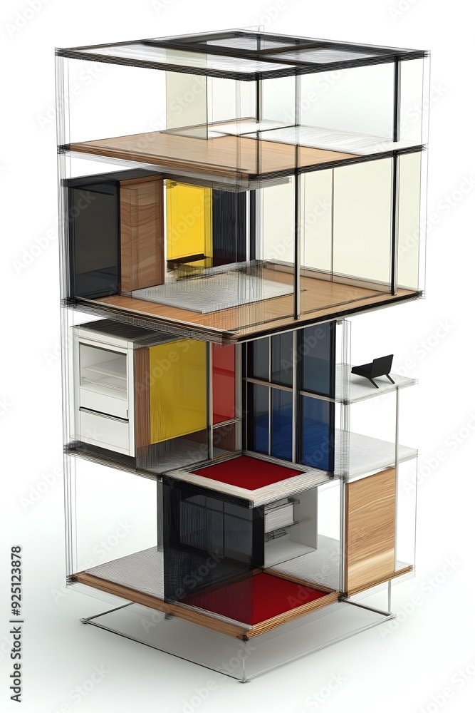 Modern Architecture Wireframe House Model Design Modern Architecture Wireframe House Model Design