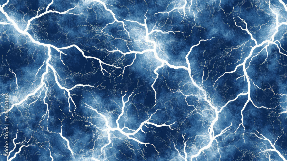 A pattern of lightning bolts in blue and white. This design would be suitable for packaging or printing onto or accessories A pattern of lightning bolts in blue and white. This design would be suitable for packaging or printing onto or accessories