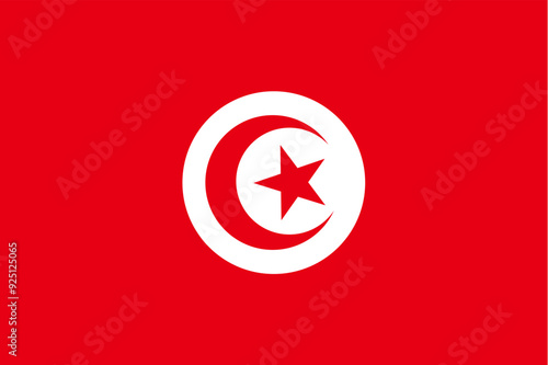 tunisia flag, tunisian flag - vector illustration