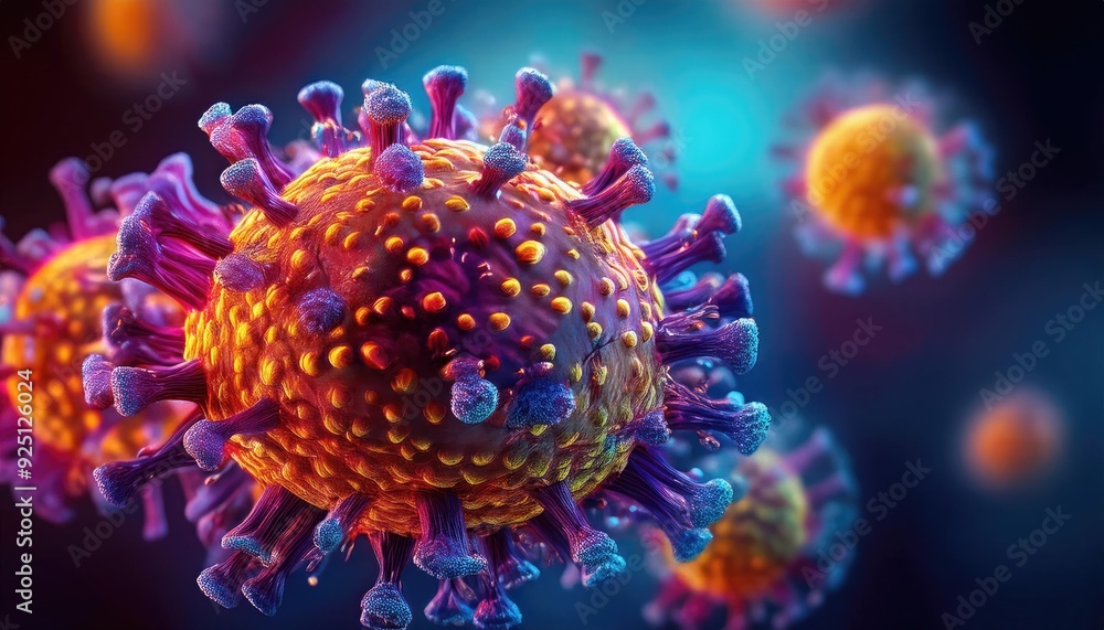 Digital Rendering of the Monkeypox Virus Under a Microscope with Detailed Viral Particles and Realistic Texture Digital Rendering of the Monkeypox Virus Under a Microscope with Detailed Viral Particles and Realistic Texture