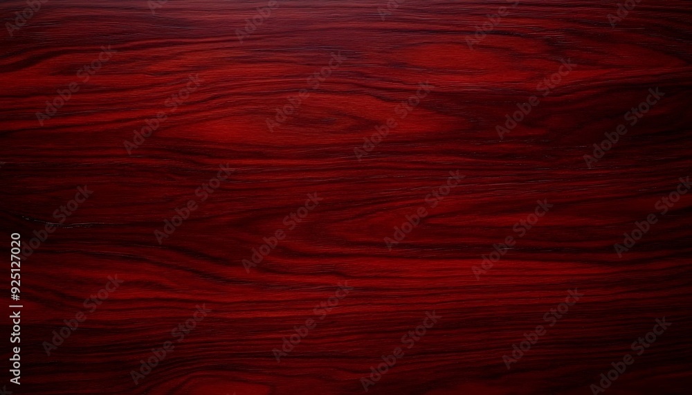 Dark Mahogany Wood Texture with Rich Polished Surface and Deep Red Undertones