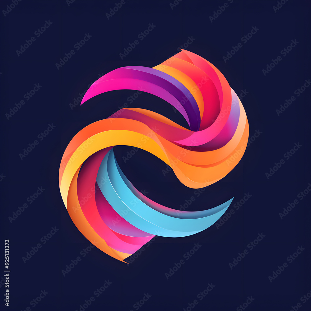 Vibrant logo mockup showcasing bold colors and dynamic visual elements Vibrant logo mockup showcasing bold colors and dynamic visual elements
