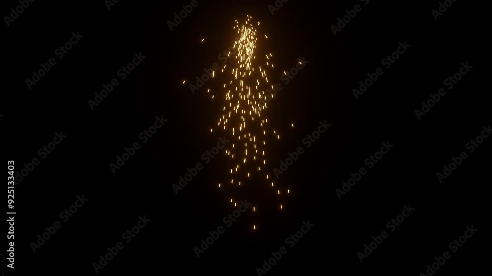 Welding spark lights effect isolated on black backgrounds