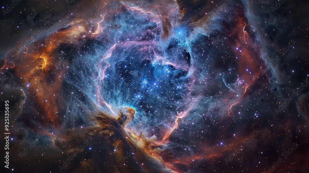 Cosmic Nebula in Vivid Colors Cosmic Nebula in Vivid Colors