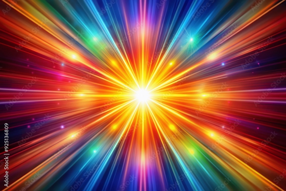 Vibrant lens flare radiates from the center, casting a mesmerizing glow on a kaleidoscope of colors, blending into a stunning gradient background of warm hues. Vibrant lens flare radiates from the center, casting a mesmerizing glow on a kaleidoscope of colors, blending into a stunning gradient background of warm hues.