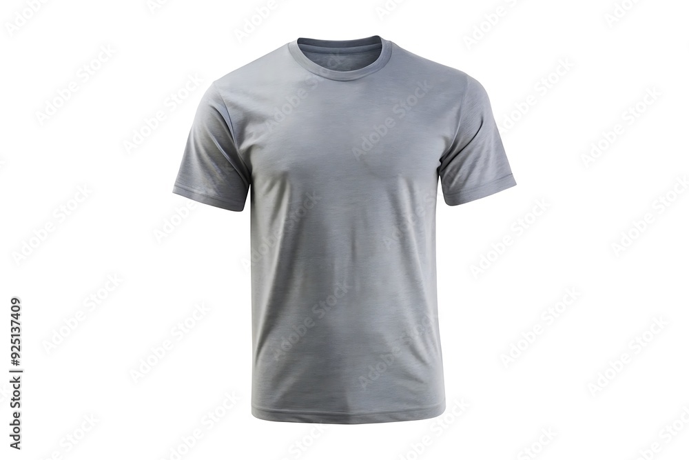 Gray T-shirt mockup front used as design template. Tee Shirt blank isolated on white Gray T-shirt mockup front used as design template. Tee Shirt blank isolated on white