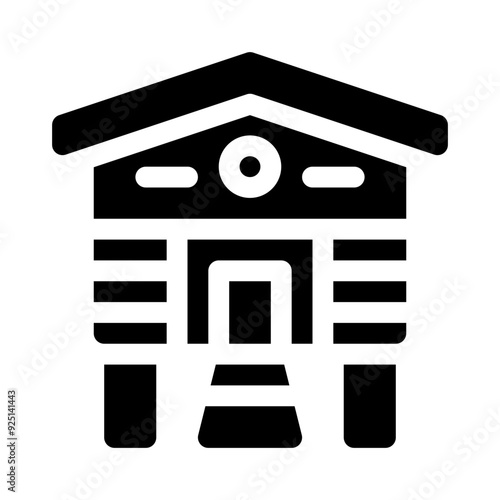 chicken coop glyph icon