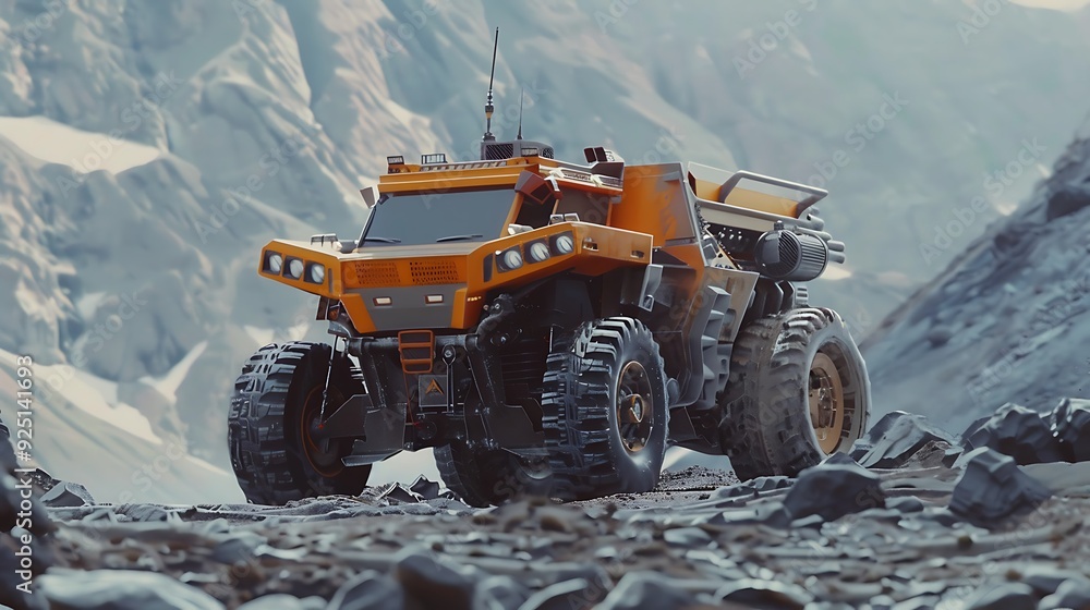 An rough terrain vehicle in operation