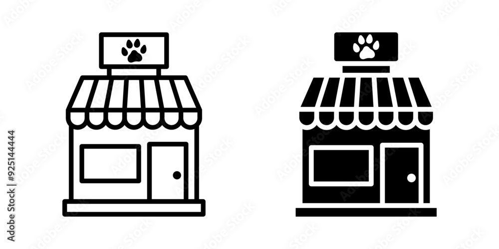 Fototapeta premium pet shop icon set. pet store sign. for mobile concept and web design. vector illustration on white background