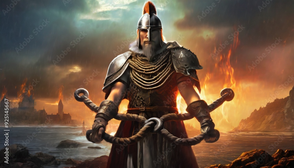 Fototapeta premium knight with sword