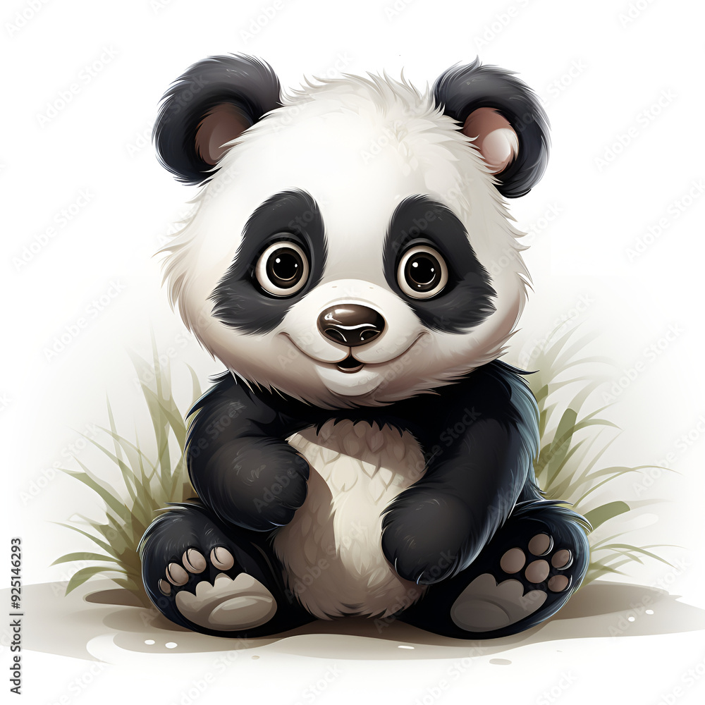 Obraz premium Cartoon panda illustration