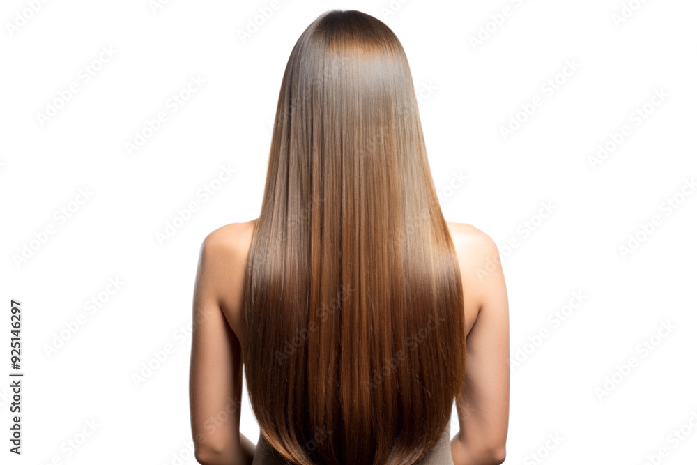 Woman with straight long brown hair from back view png Woman with straight long brown hair from back view png